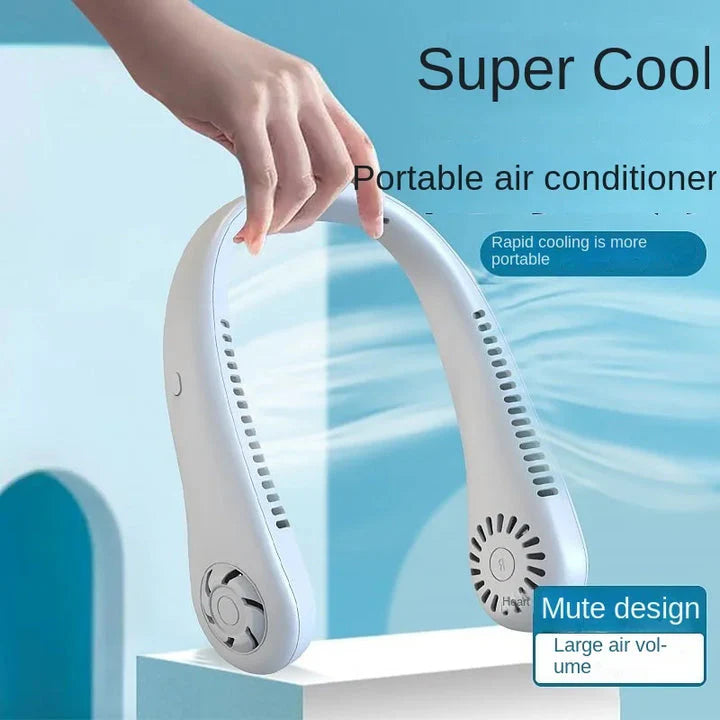 MINI NECK PORTABLE FAN HANGINGECK RECHARGEABLE AIR COOLER 3 SPEED MINI SUMMER SPORT FAN
